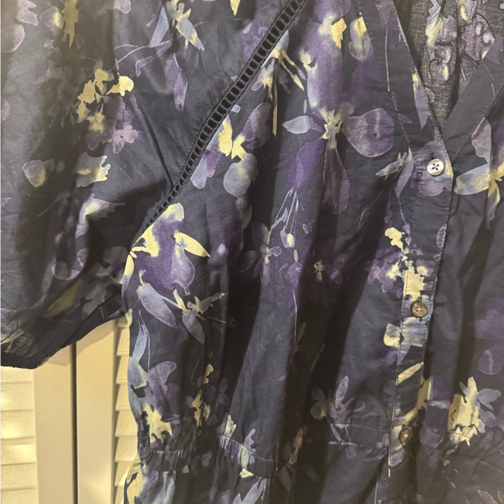 GAP Navy Floral Tiered Maxi Dress - Picture 3 of 3